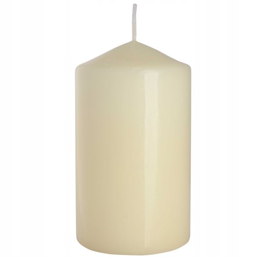 Świeca parafinowa Bezzapachowa Aura Bispol ecru 70/120