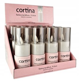 ŚWIECA LED DEKORACYJNA EFEKT PŁOMIENIA ŚWIECZKA WKŁAD NA BATERIE  5 x15CM