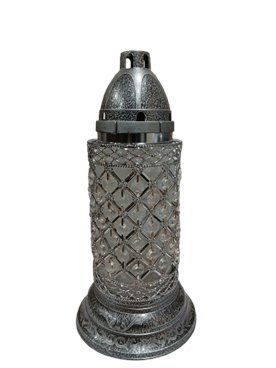 Primot  kapliczka metalowa z cyrkoniami  srebrna 35 cm