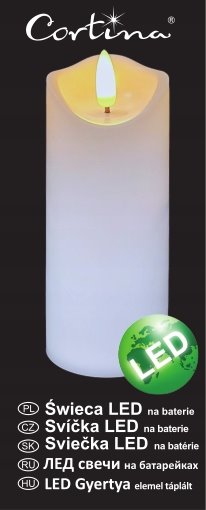 Wkład LED do zniczy Cortina 12,5 cm
