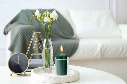 Świeca walec czerwona 70/150 palenie 66h AURA