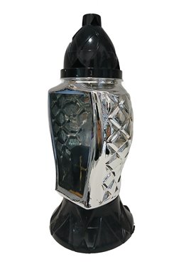 Luksusowa latarnia LED "Dubaj" w kolorze srebrnym