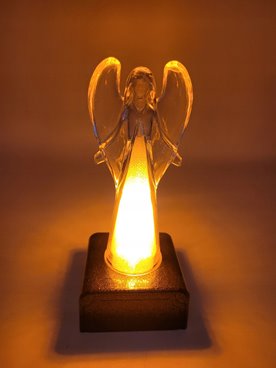 Wkład LED do zniczy XL ŻYWY PŁOMIEŃ ANIOŁ baterie w zestawie Cortina16cm