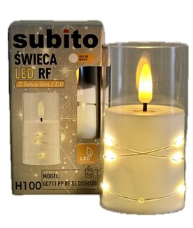 Świeca LED Subito H100 kolor kość słoniowa