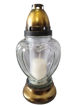 Znicz Szklany Serce Kochanemu Tacie