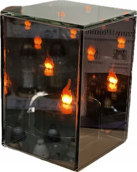 Latarenka Lustrzany Płomień 3D 15 cm Sześcian Subito