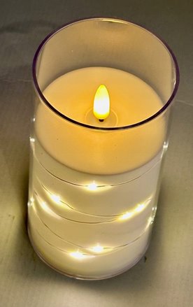 Wkład led do zniczy Subito 12,5 cm/ 7,5 z Łańcuchem