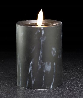 Świeca Led Cortina 7,5cm*10cm - Marmur Czarny