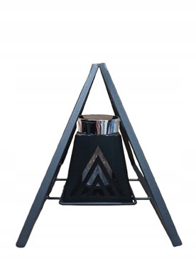 Znicz Solarny nowoczesny kapliczka metalowy trójkąt 25 cm