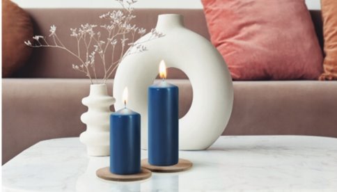 Świeca parafinowa Bezzapachowe Aura Bispol 60/150