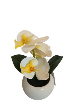 Sztuczna Orchidea Oświetlenie LED Sztuczne Kwiaty Rośliny w Doniczce 21 cm