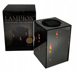 Lampion lustrzany 3D solarny LINDO HOME Sześcian LED 18 cm