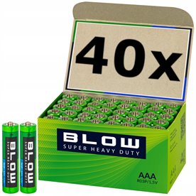 Bateria cynkowo-węglowa Blow AAA (R3) 40 szt.