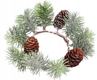 Wianek iglasty z szyszkami 20 cm dekoracje święta