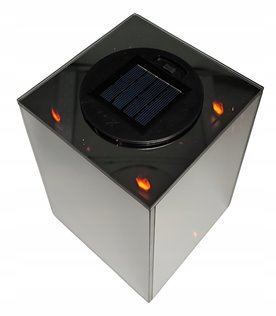 Lampion lustrzany 3D solarny LINDO HOME Sześcian LED 18 cm