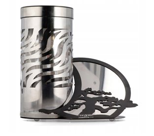 Znicz solarny PARIS V-5 bonsai srebrny 24cm