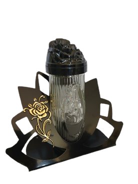 Znicz Kapliczka nowoczesna artystyczna metalowa + wkład gratis