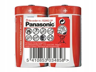 Panasonic Zinc Carbon D (R20) 1,5V – zestaw 2 szt.