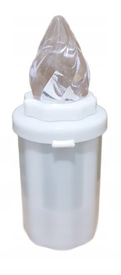 Wkład LED do zniczy Ceremony Long biały 14cm