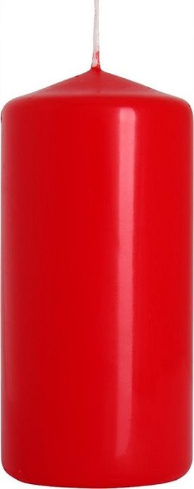 Świeca walec BISPOL Aura 30H 10CM SW60/100 CZERWONA
