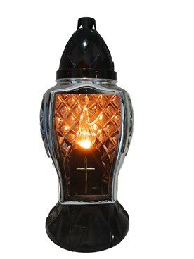 Luksusowa latarnia LED "Dubaj" w kolorze srebrnym