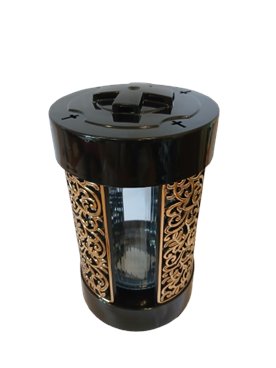 Znicz kapliczka nowoczesna  ażurowa złota tuba 26 cm