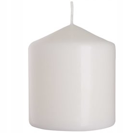 Świeca walec klasyczna tradycyjna Bispol Aura sw80/90-090 BIAŁA 38H / 9 cm