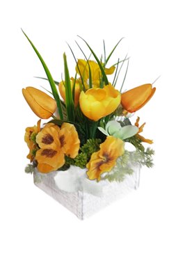 Kompozycja Wiosenna  żółtych kwiatów