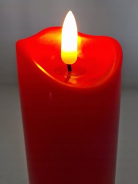 Wkład świeca LED czerwona 17,5cm