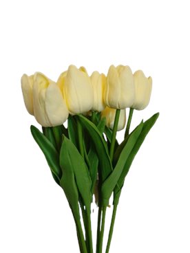 Tulipan silikonowy ecru sztuczny kwiat 34 cm 1 szt.