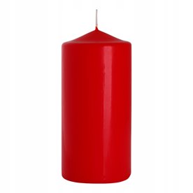 Świeca walec czerwona 70/150 palenie 66h AURA
