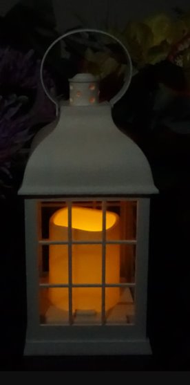 Latarenka LED ze Świecą Biały Lampion na Baterie