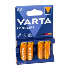 4x Bateria Longlife alkaliczna AA R6 1,5V Varta