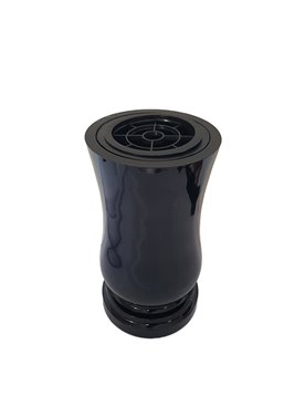 Wazon nagrobny W-10 czarny gładki
