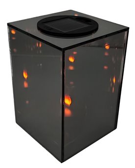 Lampion lustrzany 3D solarny LINDO HOME Sześcian LED 18 cm