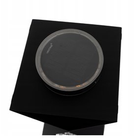 Znicz solarny SOLAR METAL X SPOCZYWAJ W POKOJU czarno-srebrny