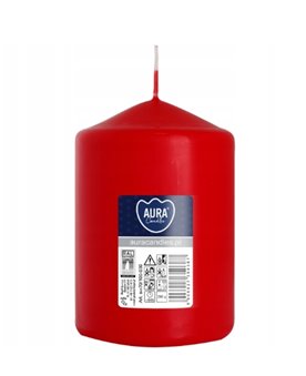Świeca pieńkowa walec BISPOL Aura sw70/100-030 (czerwona) ~44h 10 cm wys.