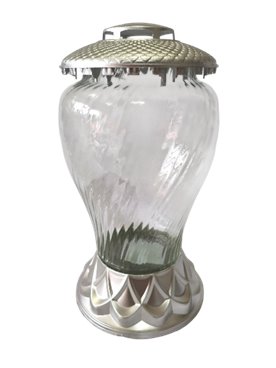 Znicz szklany srebrny SAPPORO