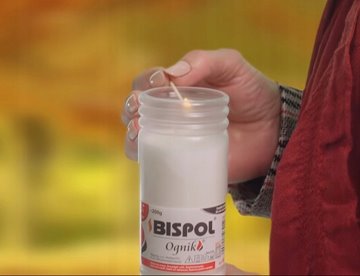 Wkład parafinowy do zniczy Bispol Ognik WP5N 18cm 75h 3 dni palenia 1 szt