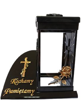 Znicz Artystyczny Kochamy Pamiętamy  26 cm Czarny ZPG Cubo