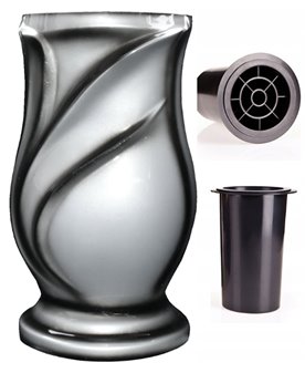 Wazon na cmentarz- Wazon Nagrobny W5 Szary Cień