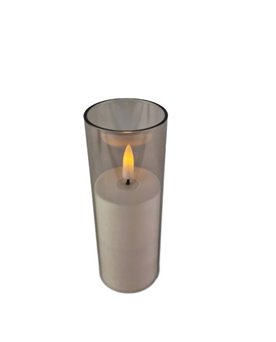 ŚWIECA LED DEKORACYJNA EFEKT PŁOMIENIA ŚWIECZKA WKŁAD NA BATERIE  5 x15CM