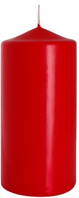 Świeca walec czerwona 70/150 palenie 66h AURA