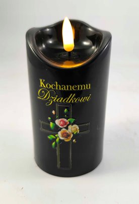 Wkład led do zniczy Cortina 12 cm*7 cm" Kochanemu Dziadkowi"