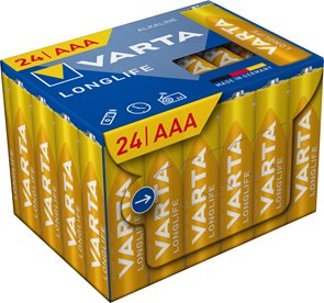 VARTA LONGLIFE baterie alkaliczne LR3 AAA 24 szt