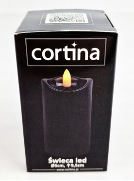 Wkład led do zniczy Cortina 9,5 cm fi 5cm Black