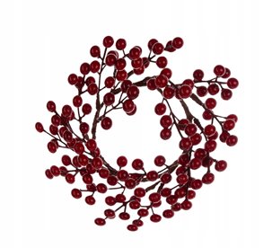 Wianek ozdobny 25 cm czerwony