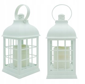 Latarenka LED ze Świecą Biały Lampion na Baterie