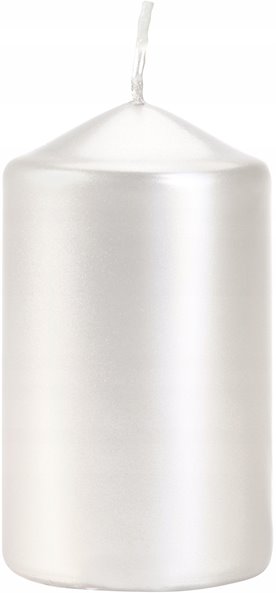 Świeca walec BISPOL AURA 30H 10CM SW60/100 BIAŁA PERŁA