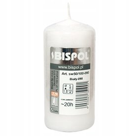 Świeca pieńkowa walec BISPOL Aura sw50/100-090 (biała) ~20h